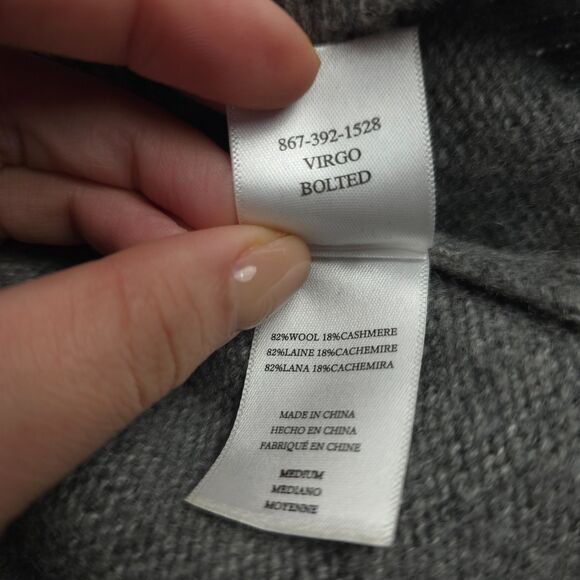 RAILS Virgo Cashmere Wool Sweater Bolted Intarsia Minimal Lounge - Picture 7 of 7